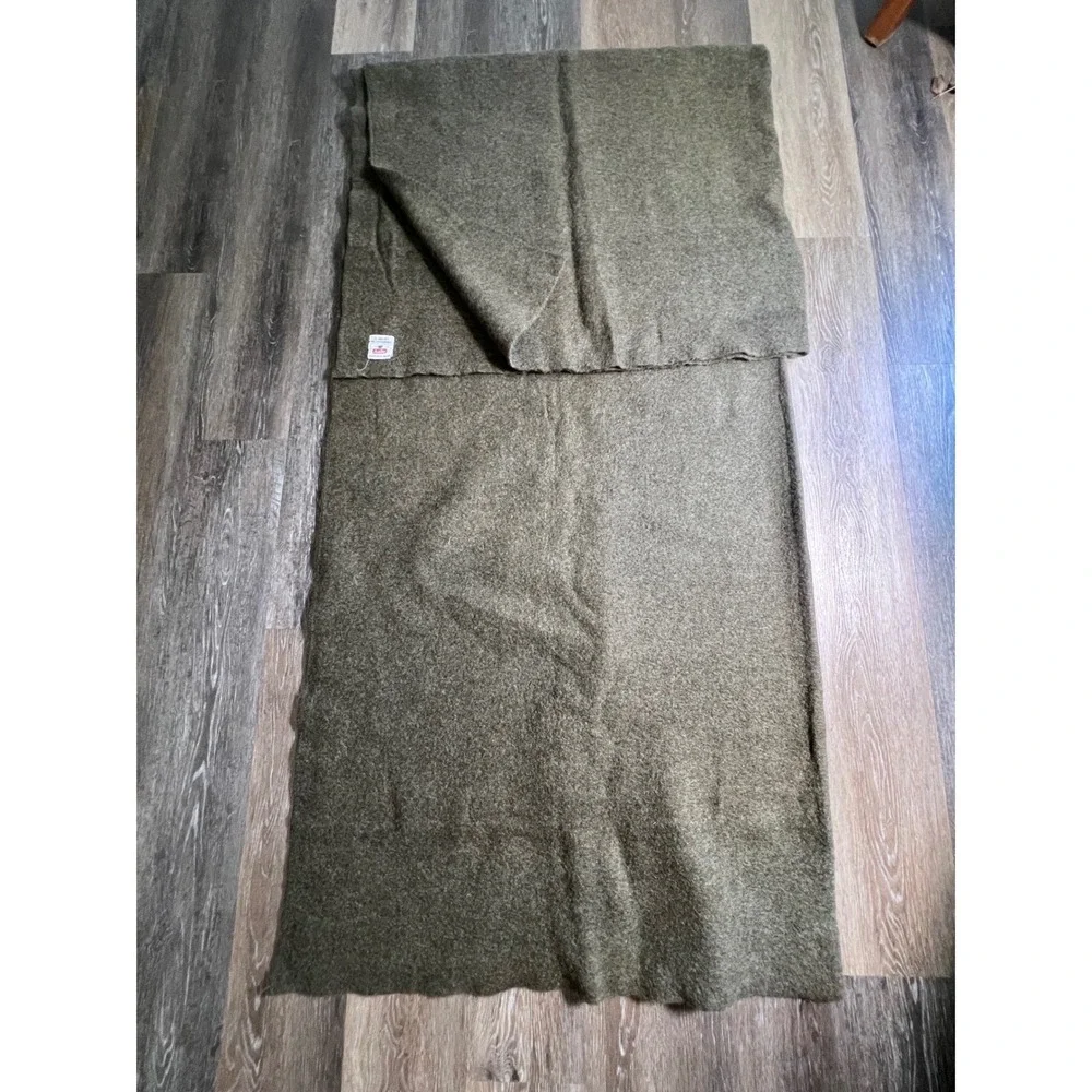 AaBe Wool Blanket OS‎ Olive Green Dutch Military Surplus NSN 7210-17-055-6516